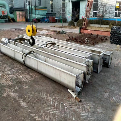 النفايات الطبية 304 الفولاذ المقاوم للصدأ ناقل المسمار بدون عمود 400 ~ 5000kg / H