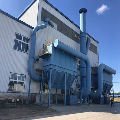 معدات تجميع الغبار لمرشح الأكياس النبضي في نهاية آلة التلبيد في مصنع الصلب